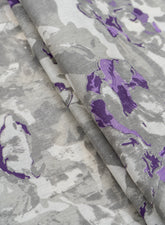 Cotton Flex Coin Grey Abstract Pattern Discharge Print Fabric